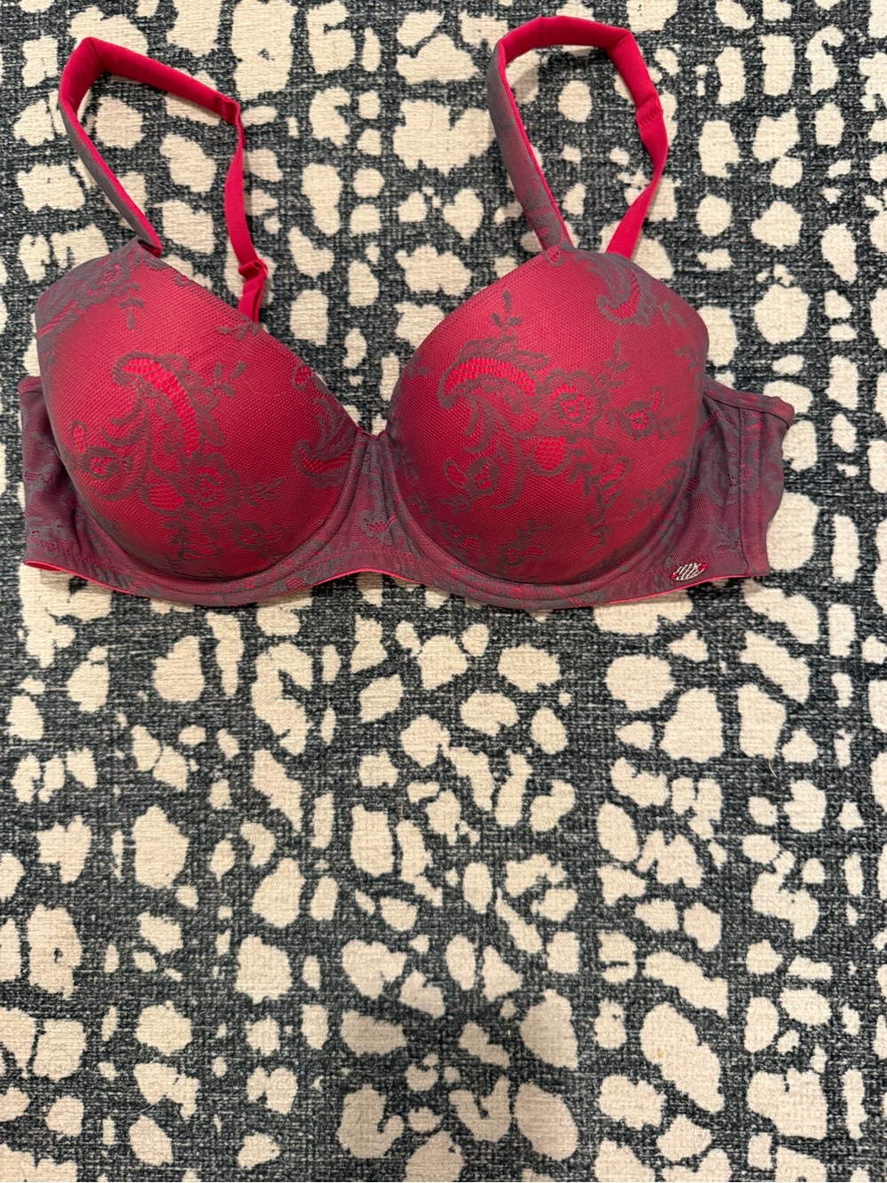 Red Floral Lace T-Shirt Bra - Women Intimates & Sleepwear